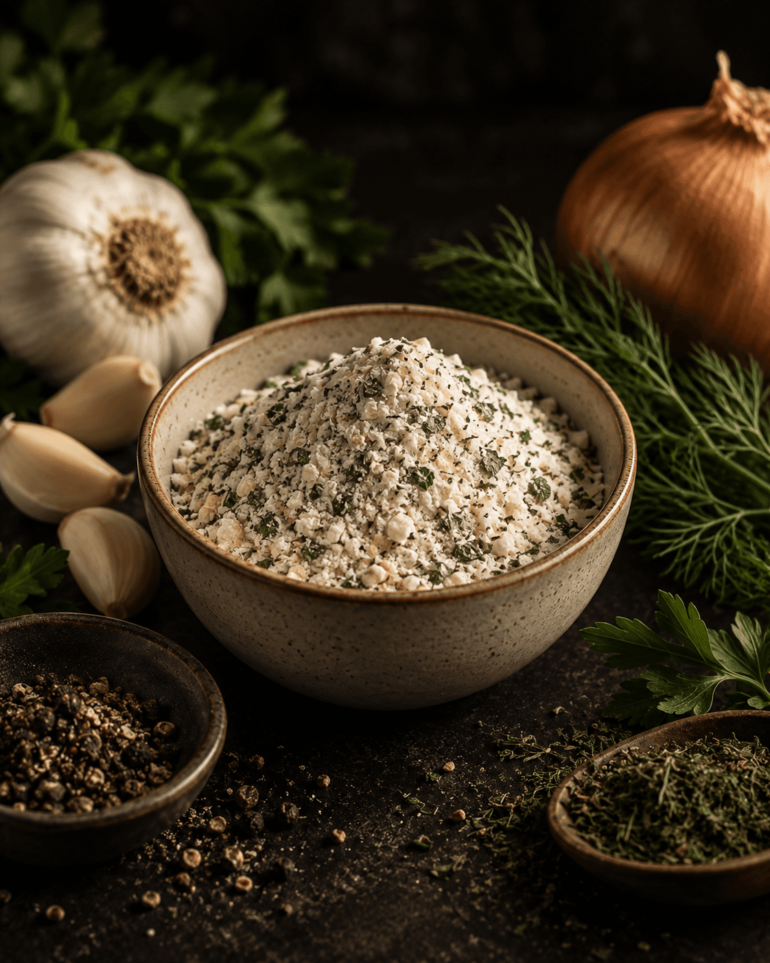 Ranch seasoning with garlic, onion, dill and black pepper